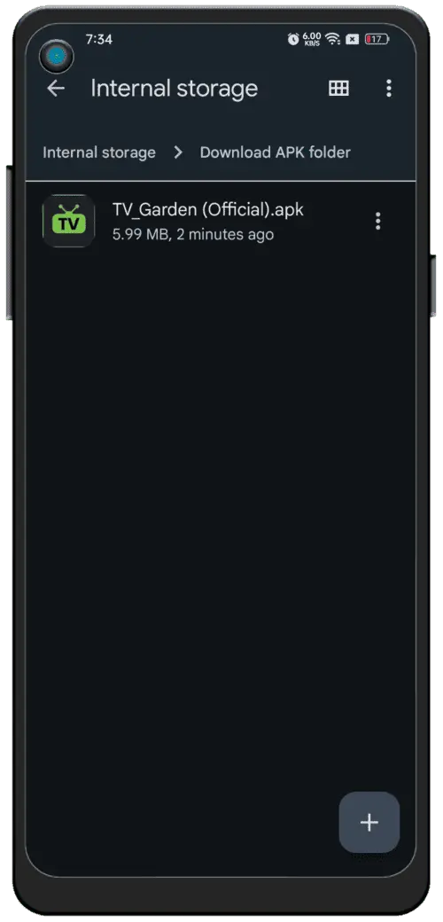 APK ফাইলটি সন্ধান করুন